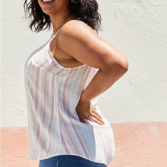Torrid Ava Multi Stripe Linen Tank NWT - Picture 5 of 7